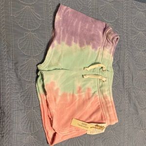 Vici collection tie dye cotton blend shorts size Large